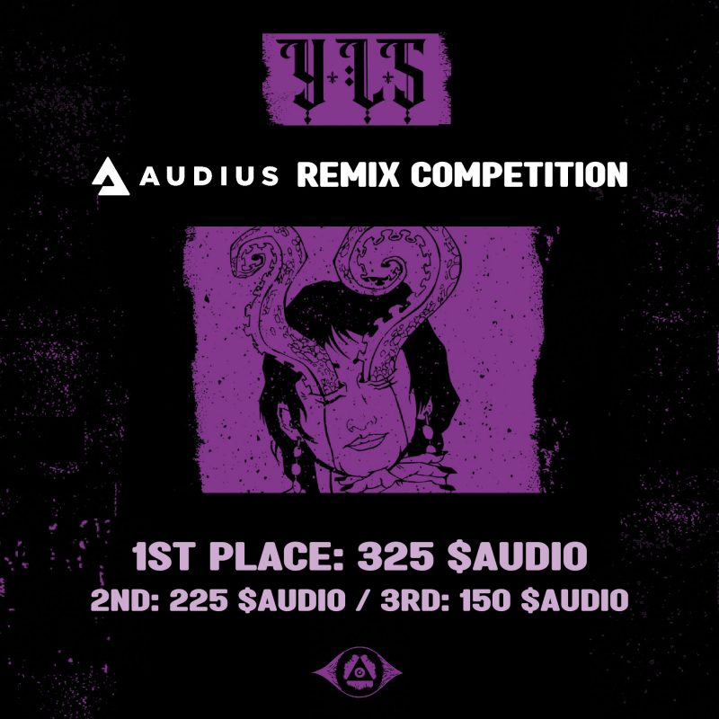 Audius remix competition cover art inspired by EYED006 design
